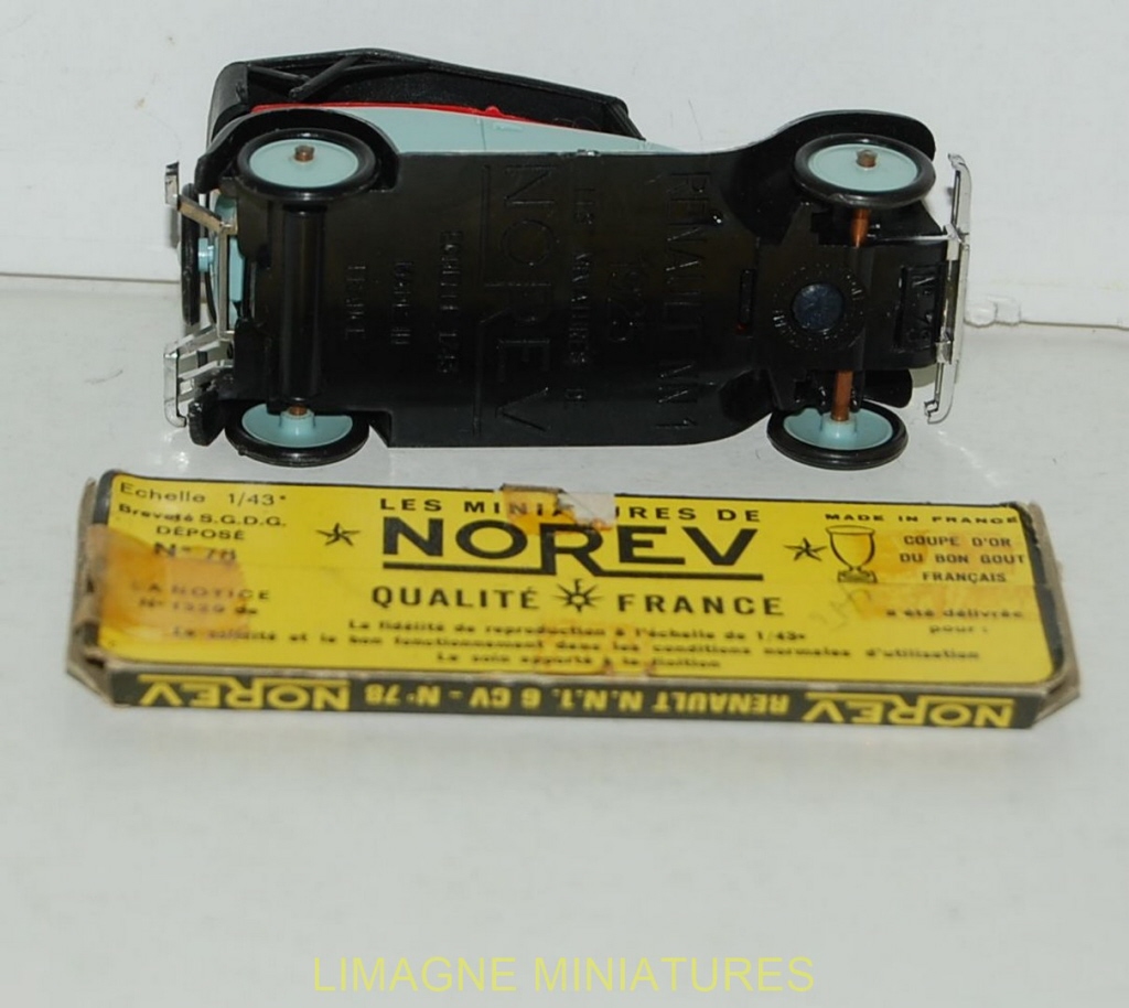 NOREV ANCIENNE RENAULT N.N.1. 6 CV N° 78 JAUNE ET NOIRE NEUVE BOITE NIEW BOX
